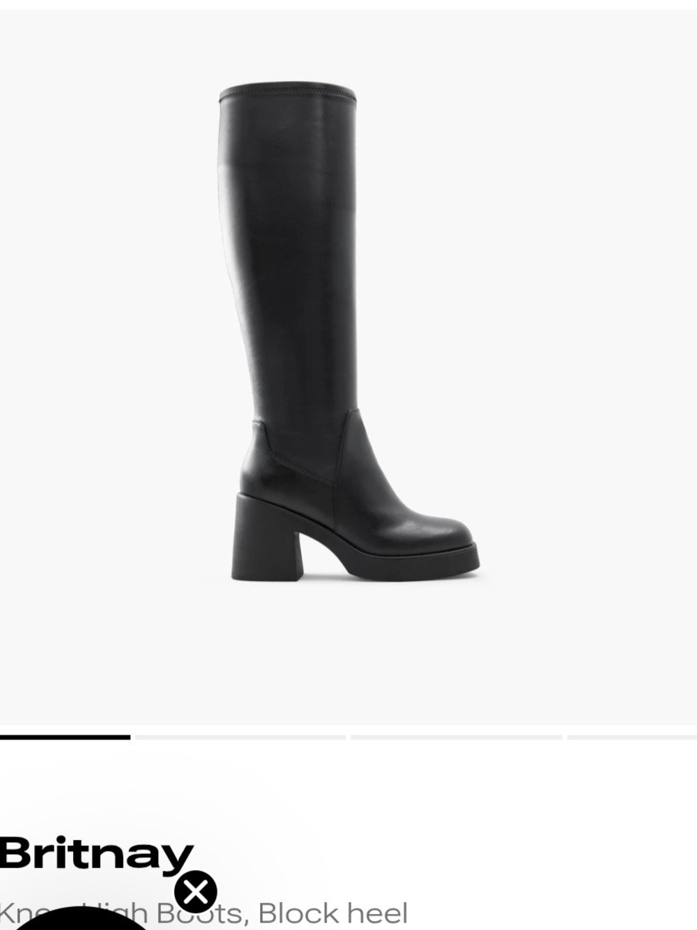 Call It Spring Black Knee-High Block Heel Boots